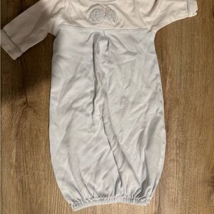 Baby Gown with Elephant Embroidery
